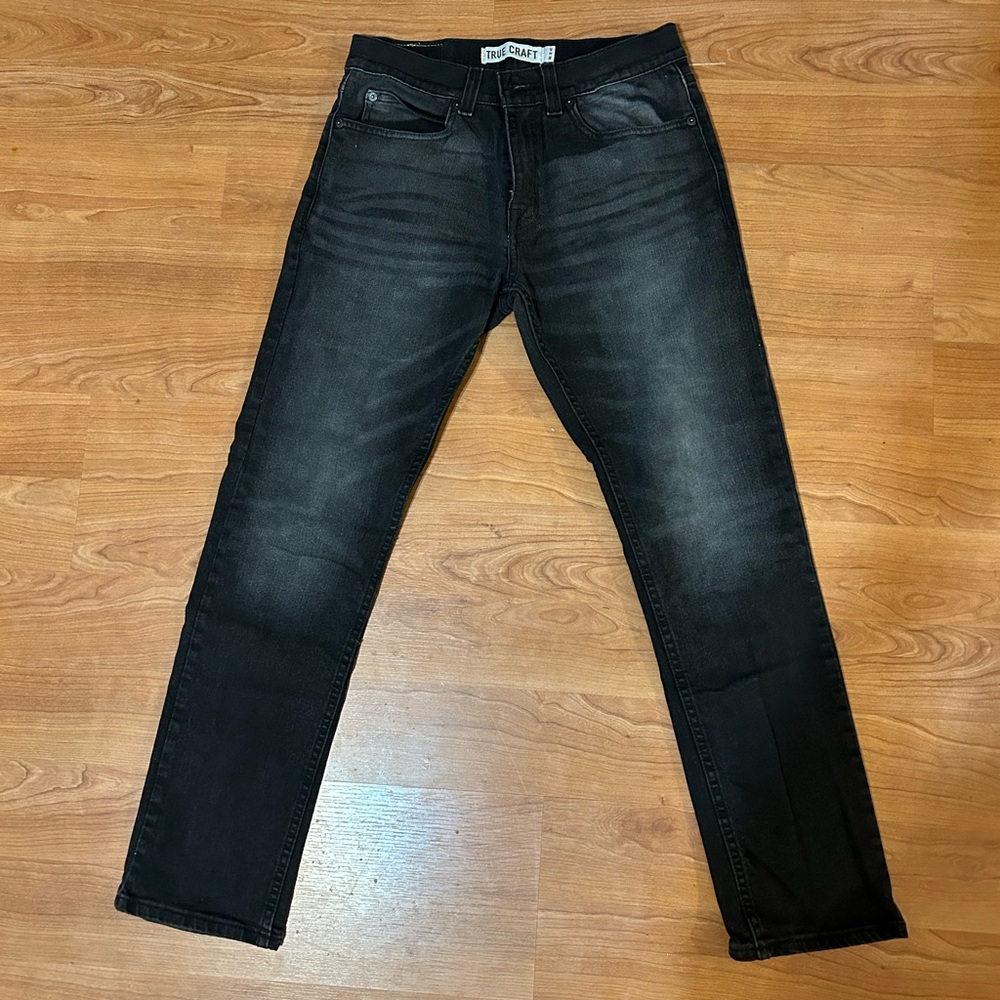 Men’s black True Craft jeans. Slim fit Size 31 x 30